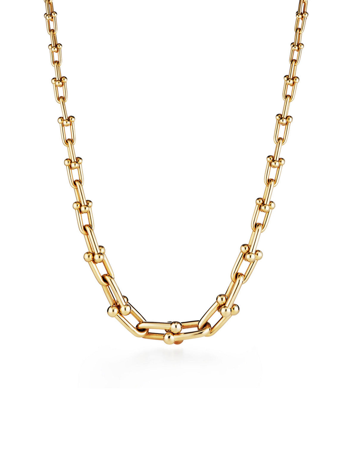 GRADUATED LINK 18K GOLD NECKLACE