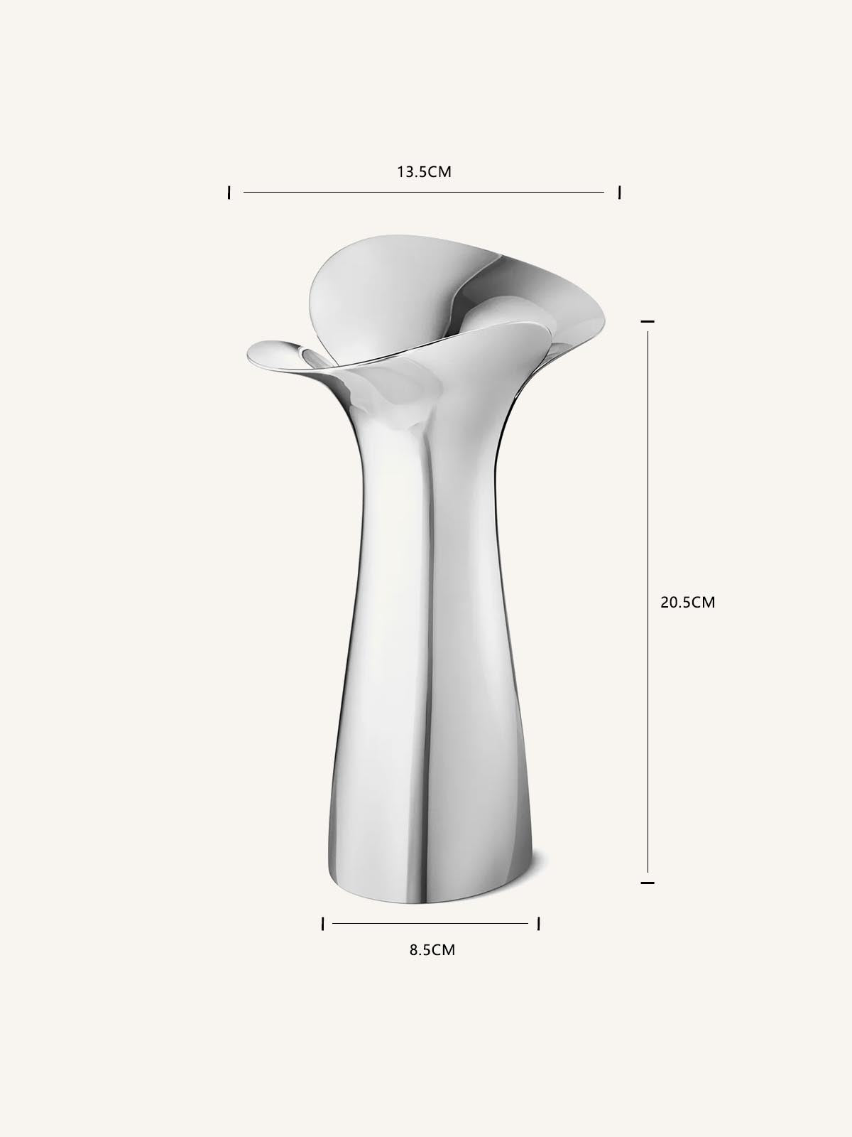 BOTANICAL BLOOM METAL VASE