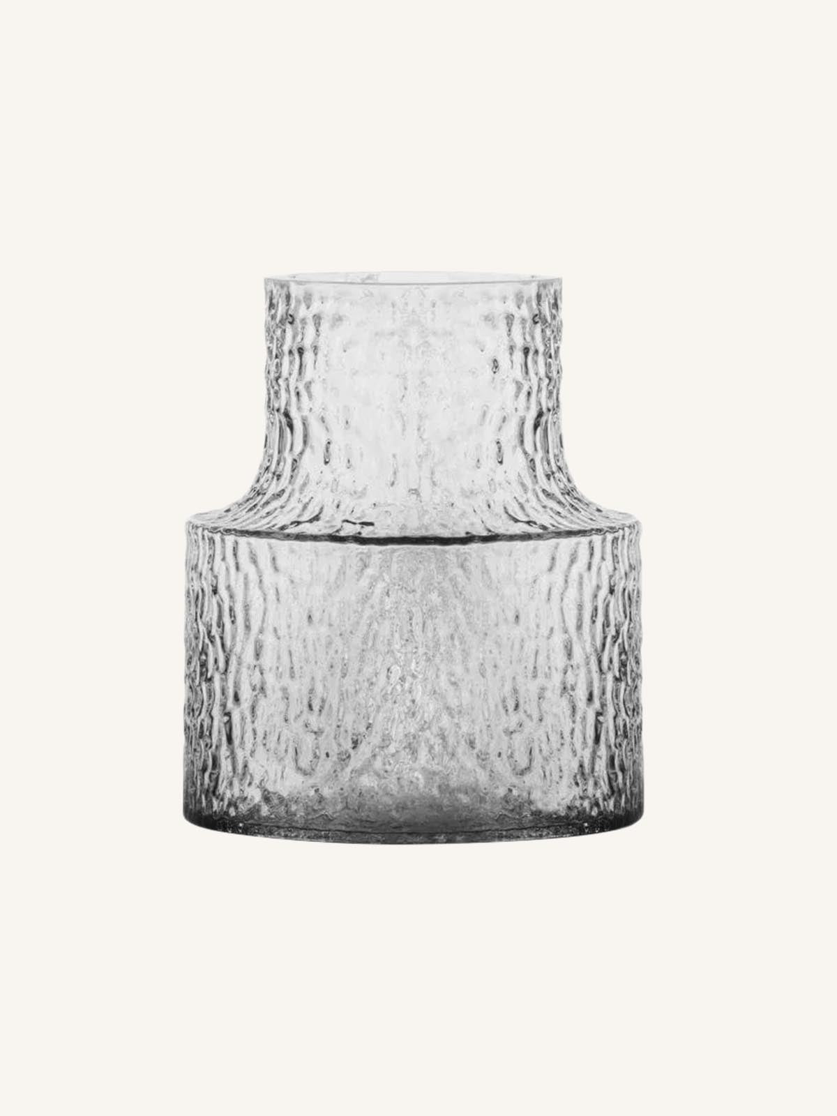 STRUCTURED GLASS COLUMN VASE