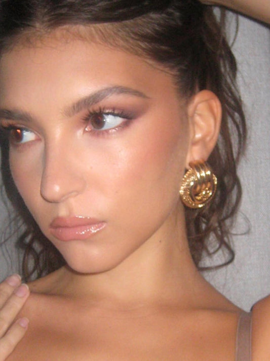 LINK UP HOOP CIRCLE WRAP EARRING