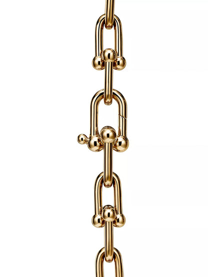 GRADUATED LINK 18K GOLD NECKLACE
