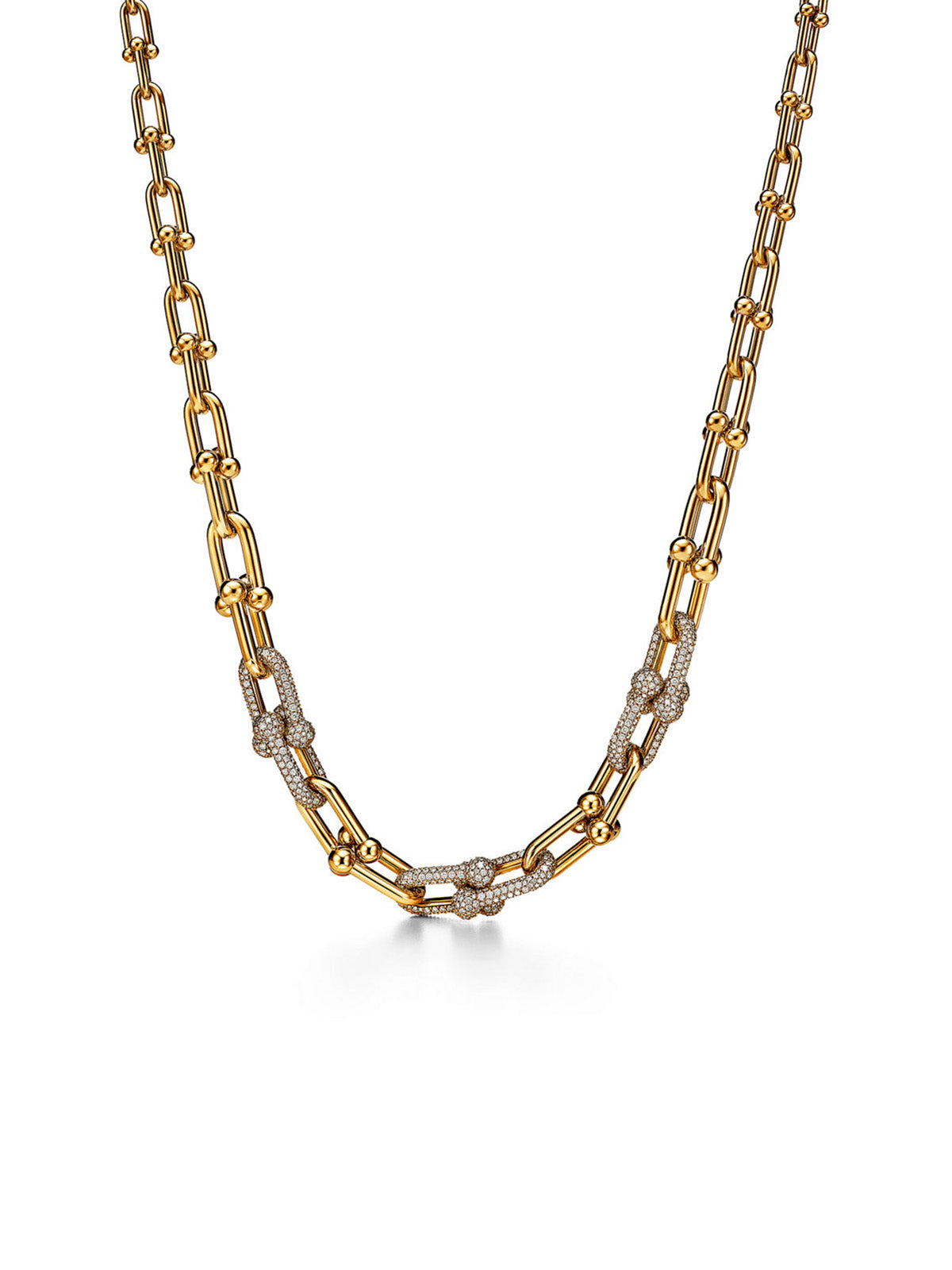 GRADUATED LINK 18K GOLD NECKLACE