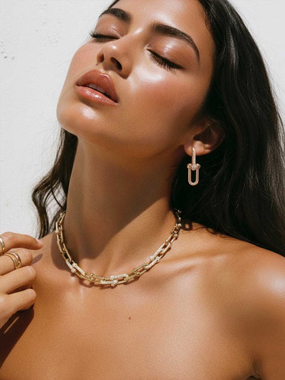 LINK UP 18K GOLD EARRINGS