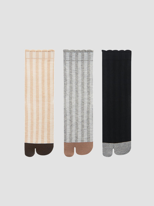 STRIPED TABI SOCKS