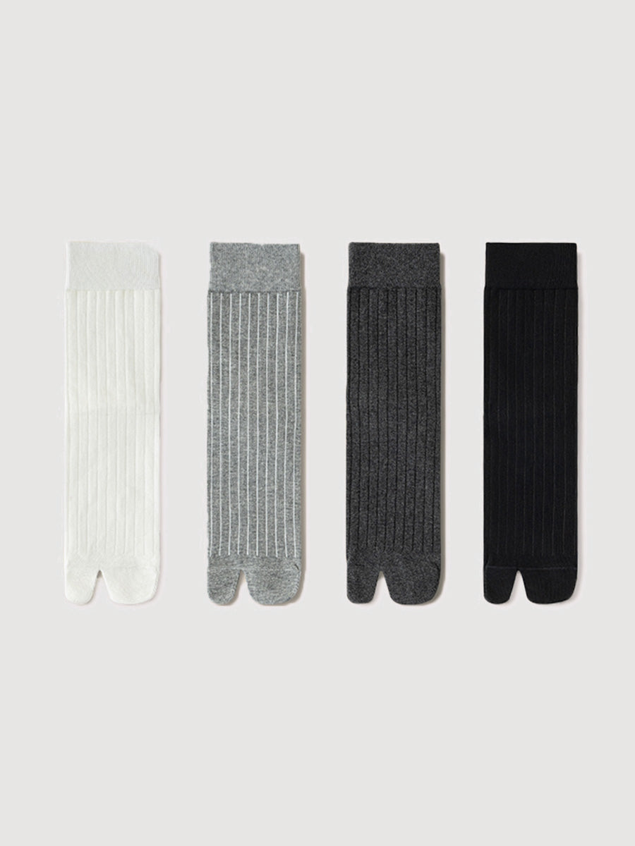 RIBBED TABI CREW SOCKS