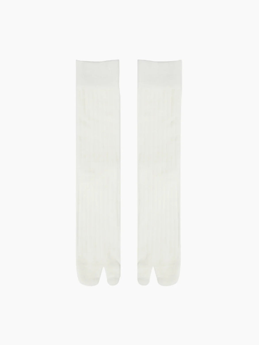 RIBBED TABI CREW SOCKS