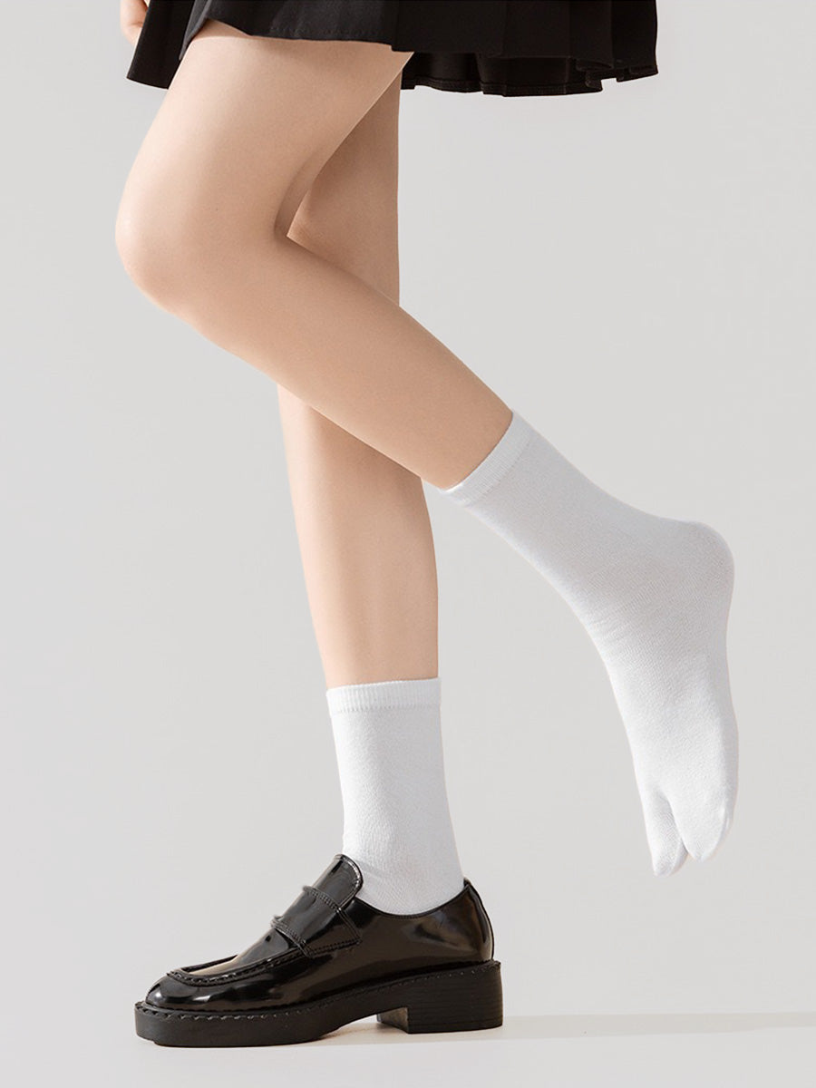 RIBBED TABI CREW SOCKS