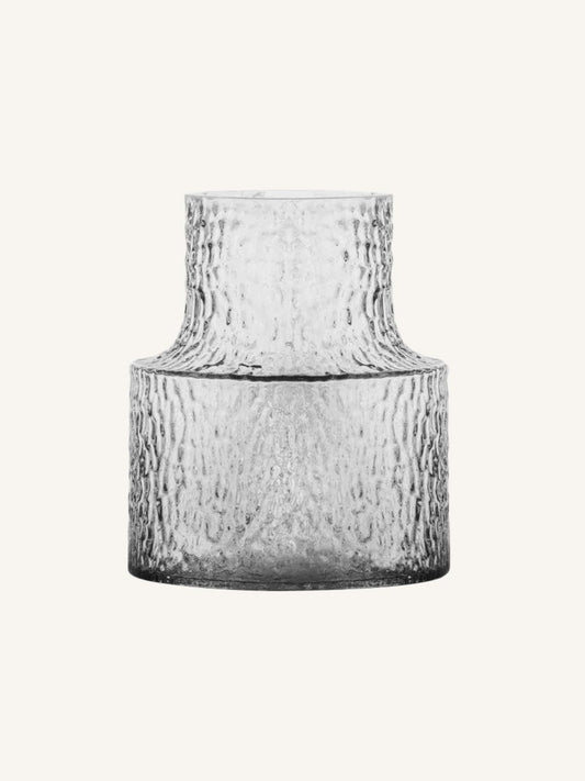 STRUCTURED GLASS COLUMN VASE